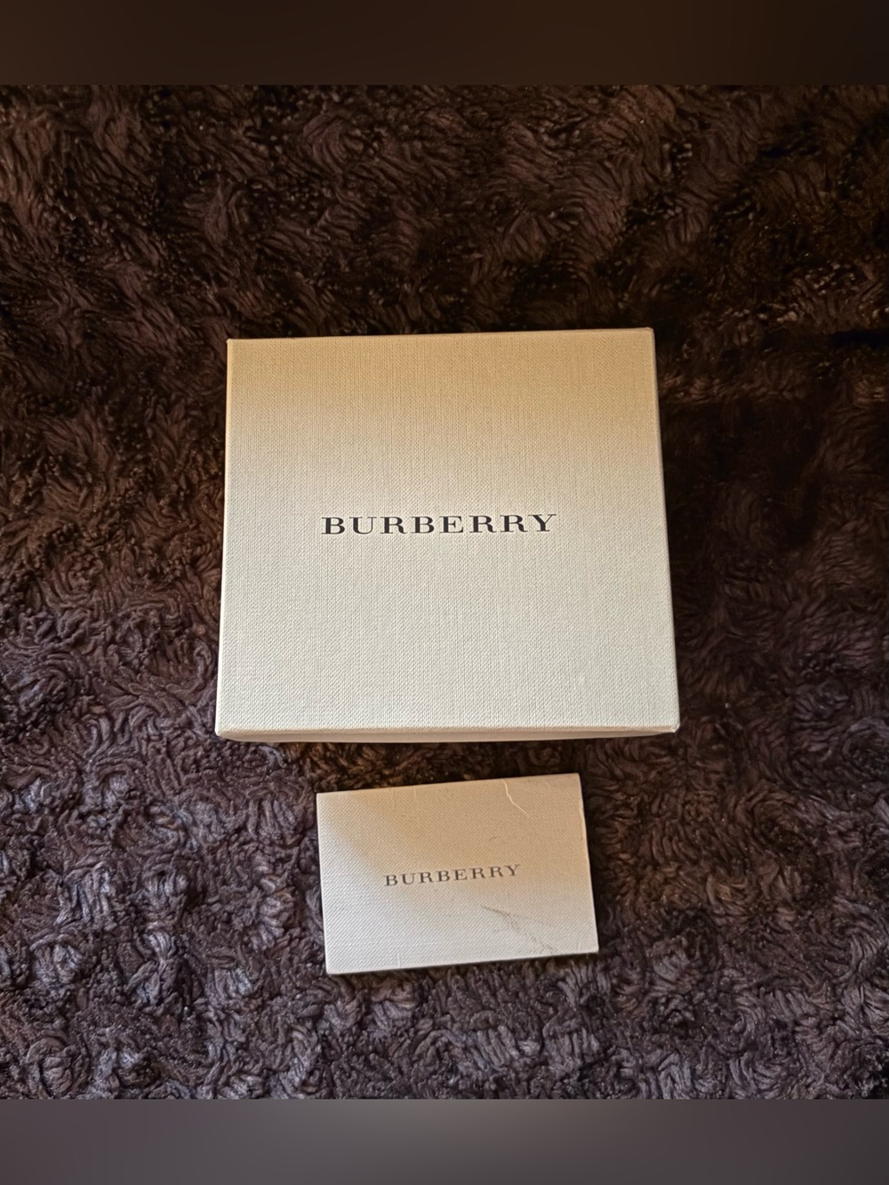Burberry Beige wallet Box with Matching Card Wallet